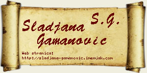 Slađana Gamanović vizit kartica